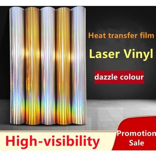 Free Shipping High Visibility Hot Stamping Foil Paper Colourful Heat Transfer Vinyl Laser Film For T-Shirt Textile Pyrograph