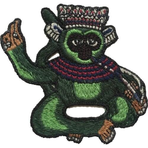 1 Piece Green Monkey Embroidered Patches Sew on Embroidery Applique Patch for Clothes T-shirt DIY Decoration Accessories