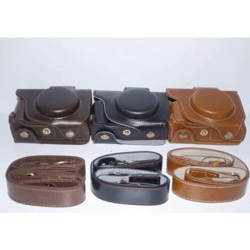 PU Camera Case For canon G-5X G5X Camera Bag Cover With Battery Opening + Neck strap