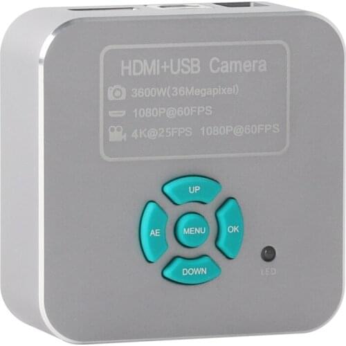 36MP 1080P 2K 60FPS HDMI USB Industry Digital Video Microscope Camera+10X-200X/500X Adjustable Magnification Zoom C-mount Lens