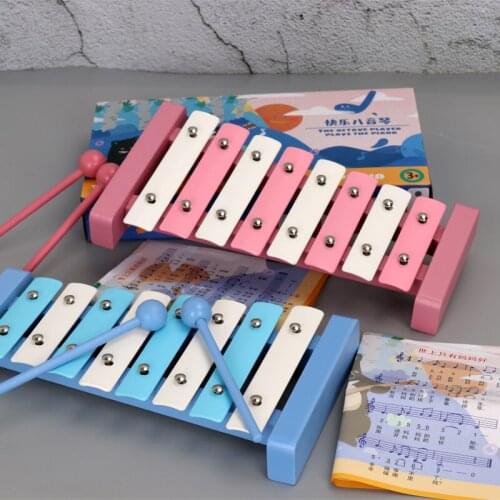 Educational 8 Scales hand playing xylophone baby musical wood toys 1-5 Years kids piano xylophone musical instruments wooden toy
