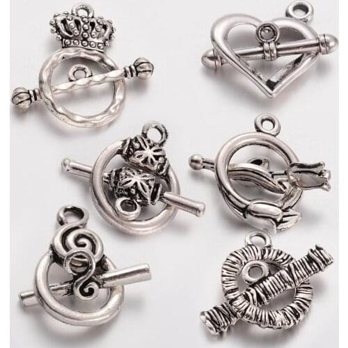 Diy jewelry handmade accessories Tibetan silver bracelet buckle necklace buckle OT buckle combination set jewelry