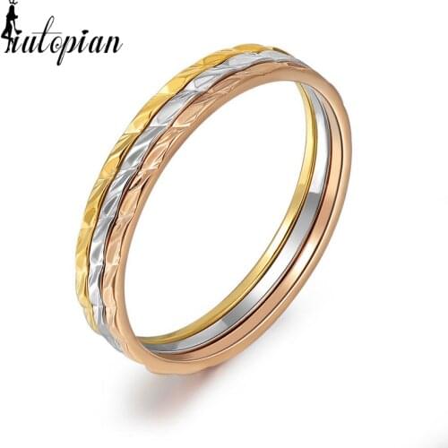 Italina Rigant3 Pieces Ring Set For Women Include 3 Pieces Different Color Rings Top Quality 1#RG91200