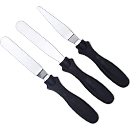 3 Pieces Stainless Steel Baking & Pastry Tools Portable Cream Spatula Cake Butter Kitchen Gadgets Cake Decorating Tools