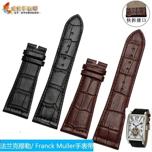 For Franck Muller Leather WatchBand FM Watch Men Women 22 26 30mm Watch Band Apple Watch Strap 30mm