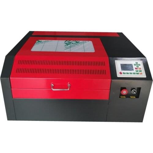 RUIDA control 4040 laser engraving and cutting machine with 50W laser tube and auto up and down table
