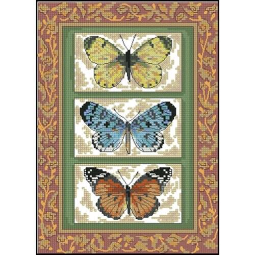 Butterfly Patterns Counted Cross Stitch 11CT 14CT DIY Chinese Cross Stitch Kits Embroidery Needlework Sets home decor