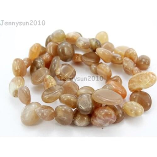 Natural Sunstone Gems Stone Freeform Flat Teardrop Drop Barpque Beads 16'' Jewelry Making Crafts 5 Strands/Pack