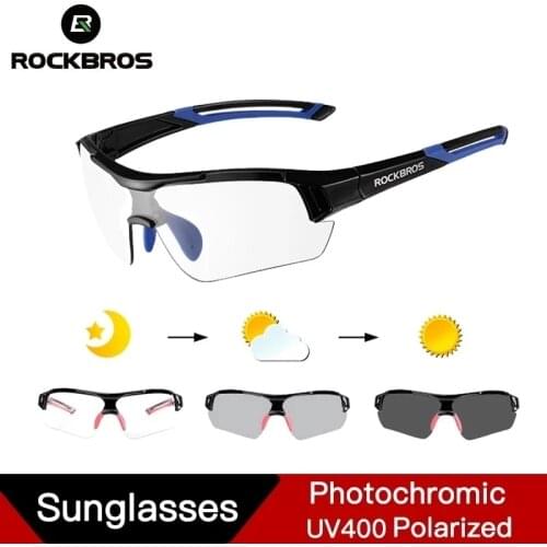 ROCKBROS Cycling Sunglasses Photochromic Bike Glasses Polarized Eyewear Goggles For Men Women Outdoor UV400 MTB Bike Road