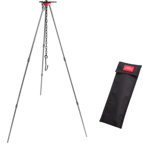 Camping Bonfire Tripod Portable Triangle Support Camping Bonfire Frame Outdoor portable cookware marching pot campfire tripod