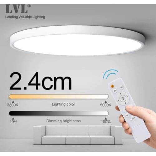 Modern Remote Control LED Ceiling Light 32W 36W 45W 220V Livingroom Kitchen Bedroom Bathroom RC Dimmable Ceiling Lamp