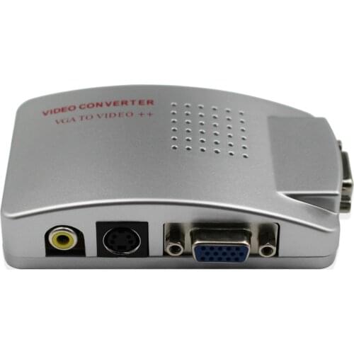 VGA Converter Box NTSC PAL VGA to AV RCA Signal Adapter Converter 1080P Video Switch Composite for Computer PC