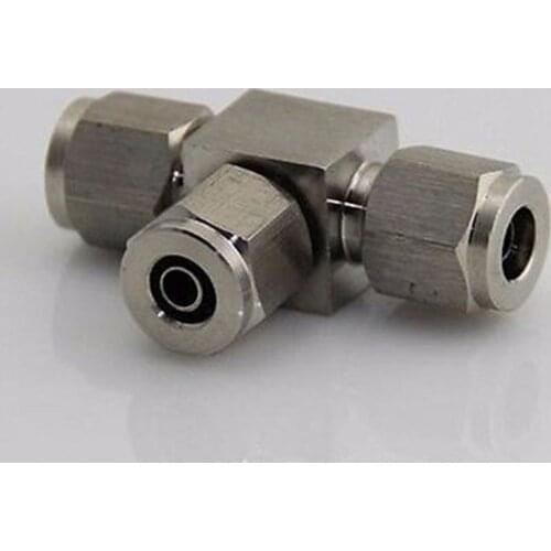 Tee Stainless Steel Bulkhead Qucik fit Hose Pipe Fitting Connector Adapter For 12mm/10mm OD/ID Hose Operating pressure 2.5 Mpa