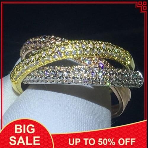 Romantic 3-in-1 Promise ring set Silver color AAAAA Cz Stone Engagement wedding band ring for women Men Party jewelry