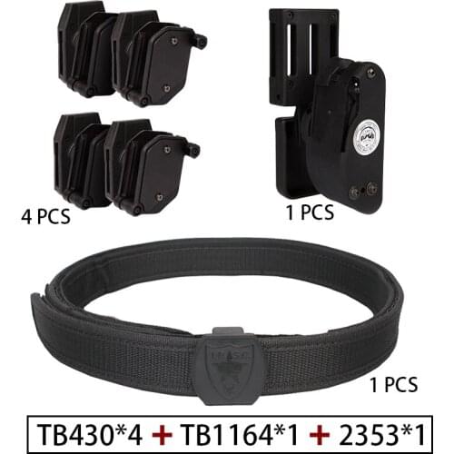 Tactical Airsoft IPSC Belt Perfect Match with Holster Speed Magazine Pouch Set Competition Shooting Belt Tactical Mag Holster