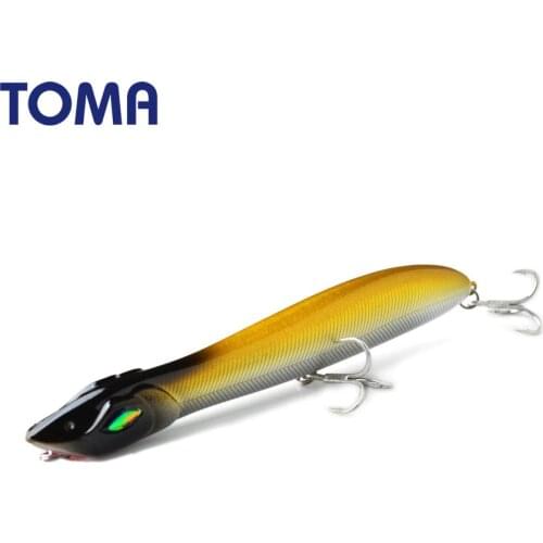 TOMA Topwater Popper Fishing Lure Wobbler 140mm 27g Hard Plastic Artificial Bait Crankbait Floating Popper For Bass Pike