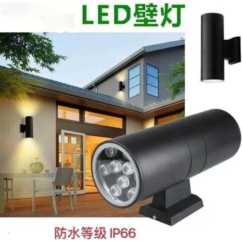 Outdoor double-head wall lamp led wall lamp waterproof lamp garden corridor terrace doorpost aisle hotel up and down wall lamp