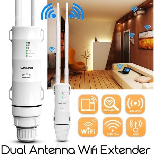Wavlink AC600 27dBm Wifi Extender High Power Outdoor Wifi Repeater 2.4G/150Mbps +5GHz /433Mbps Wireless Wifi Router with WISP
