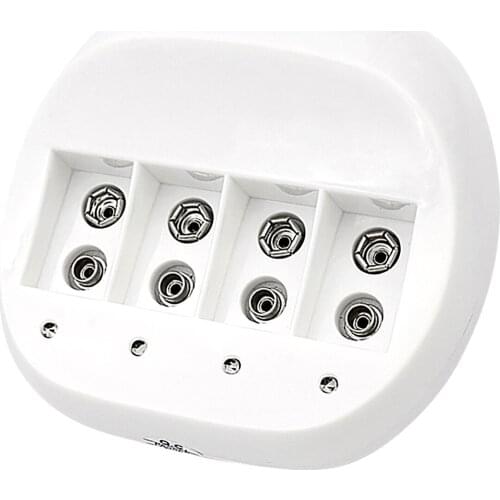 4-Slot 9V 6f22 Rechargeable Battery Charger for 9V Li-ion Battery US Plug