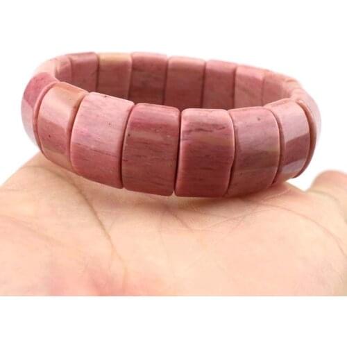 Natural Rhodonite stone beads bracelet natural GEM stone bracelet DIY jewelry for woman for gift wholesale
