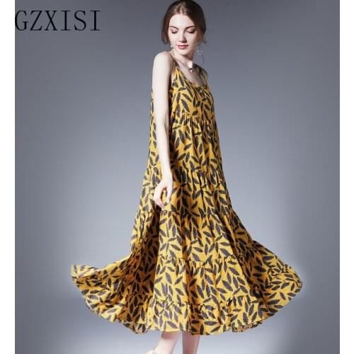 Gzxisi spaghetti strap summer dress women sleeveless maxi long dress vestidos verano 2018 mid calrf plus size dress female