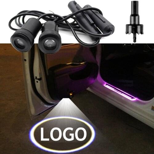 1-10 Pair For Chevrolet Logo Car Door Light For Cruze Malibu Aveo Trax Spark Orlando Sonic Lova Sail Ghost Shadow Projector Lamp