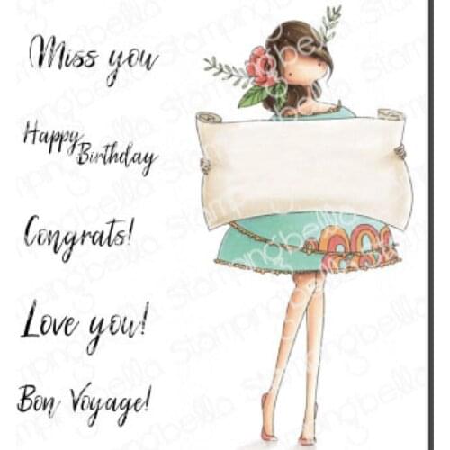 10x10 Boy girl Transparent Clear Rubber Stamp Sheet Cling Scrapbooking Photo Album PaperCard DIY Craft