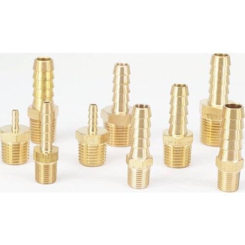 Hose Barb Tail 1/8" 1/4" 3/8" NPT Male x 1/8" 4mm 1/4" 5/16" 3/8" BSP Male Connector Joint Copper Coupler Adapter