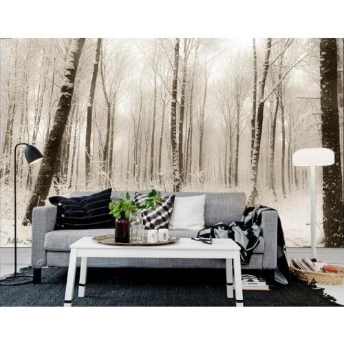 3d wallpaper walls European black and white TV backdrop forest landscape 3d wall murals wallpaper