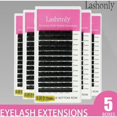 5 boxes New Arrival Natural Synthetic Mink Individual Lashes Extensions Makeup Cilia Professional Eyelash Extension feature