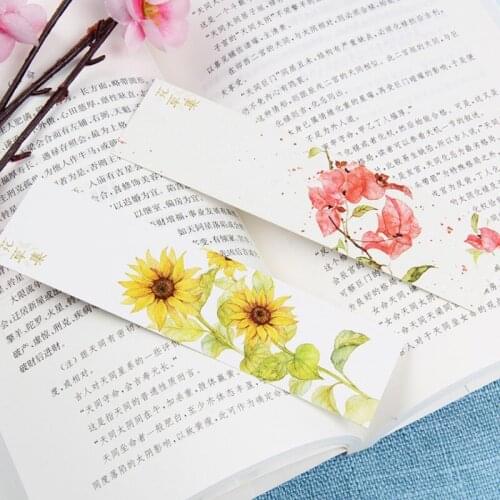 8packs Bookmarks School Student Office Stationery Mark DIY Handmade Retro Kraft Paper Gift Multifunction Bookmarks