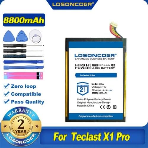 100% Original LOSONCOER 8800mAh P3362160 Tablet Battery For Teclast X1 Pro Tablet PC