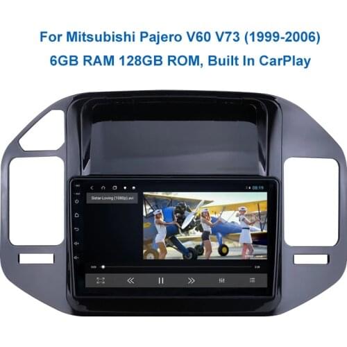 6GB RAM 128GB ROM Android 10 Car Radio Multimedia Player For Mitsubishi Pajero V60 V73 1999-2006 GPS Autoradio Carplay Head Unit