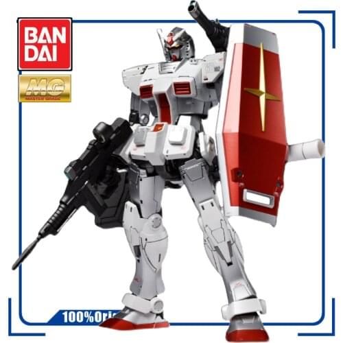 BANDAI MG 1/100 Rx-78-2 GUNDAM THE ORIGIN Gto Alloy Coloring White Silver Assembly Model Action Toy Figures Childrens Gifts