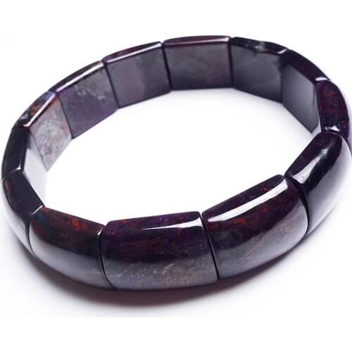 Free Shipping South African Natural Sugilite Gem Stone Stretch Bracelet For Women Rectangle Beads Charm Bracelet Female