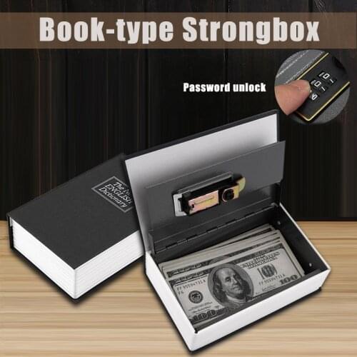 Security Key Lock Safe Box Dictionary Valuables Secret Book Money Code Password Storage Tank