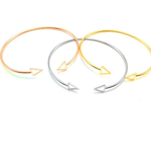 Bracelet for women Opening Accessories stainless steel fashion rose gold Triangle bracelet steel jewelry gifts for women bangle