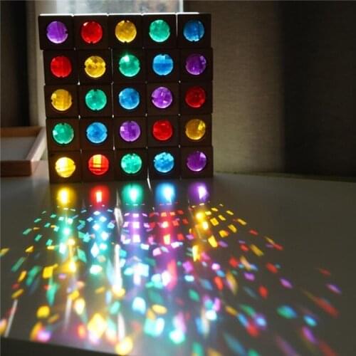 Light Transmission Wooden Gem Blocks Kids Stacking Gem Blocks Creative Game Blocks Montessori Educational Toys for Children