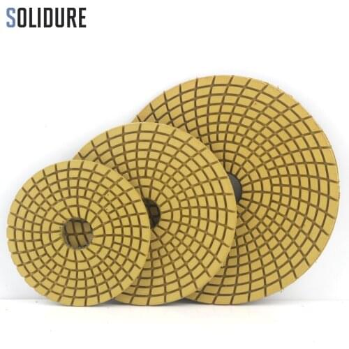 Diamond wet polishing pads Spiral Design Flexible Marble Polishing Wet Concrete Granite Sanding Disc 7PCS/set 100mm