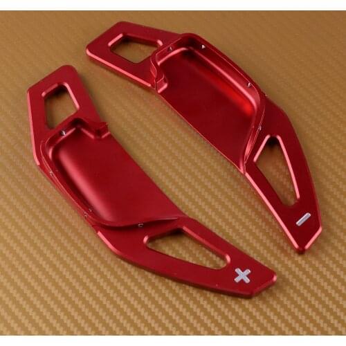 DWCX 1 Pair Red Car Steering Wheel Shift Paddle Accessories Fit For Toyota Corolla Camry RAV4 Zelas Mark 2013 2014 2015 2016