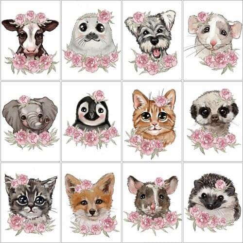 Evershine 5D Diamond Embroidery Cat Full Square Mosaic Diamond Painting Dog Animal Cross Stitch Cartoon Children Room Decoration
