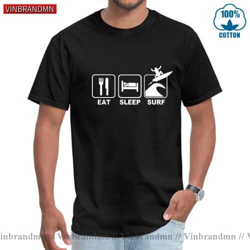 Parody Eat Sleep Surf Repeat Surfing Adventure Tshirt Summer Fashion Outdoor Sporting Tee shirt 2021 Short Sleeve Cotton T-shirt