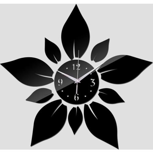 Hot sale diy Acrylic mirror wall clock stickers Modern design decor Living Room home furniture Self Adhesive Kitchen sticker