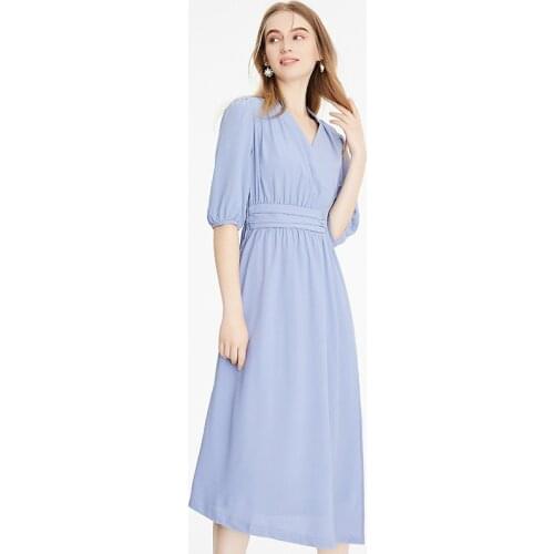 HAIZHONGXU Solid Summer Dresses