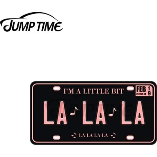 JumpTime 13 x 3cm For La La La License Plate Decal VAN Refrigerator Motorcycle Car Stickers Cartoon Personality Decoration