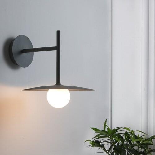 Nordic Designer iron UFO wall lamps modern loft living room corridor study aisle wall sconces lamp Nordic Danish bedroom Fixture