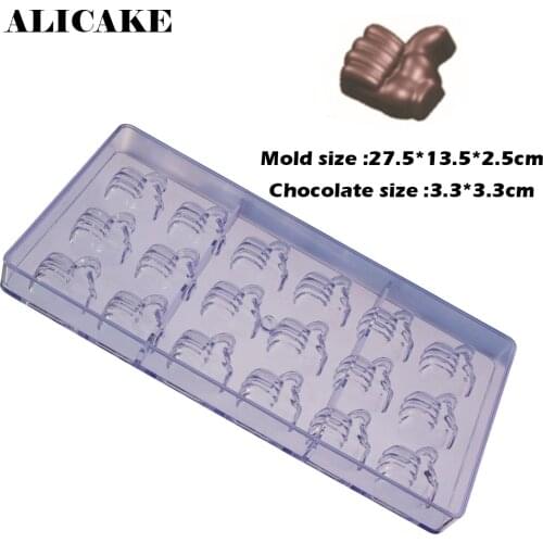 18 Holes Thumb Praise Polycarbonate Molds Chocolate Plastic Chocolate Mold 3D Form For Cooking Bakery Tools