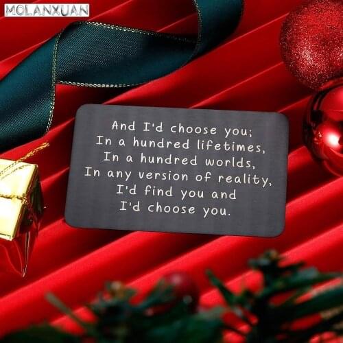 Valentine Gifts for Him Her Men Wallet Card Black Boyfriend Husband From Wife Girlfriend Love Note Groom Fiance