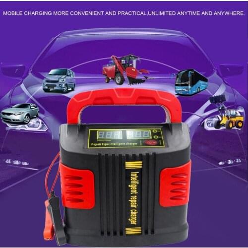 Portable Intelligent Charger Auto Motor Vehicle Charger 350W 14A Auto Adjust LCD Battery Charger Car Jump Starter Booster