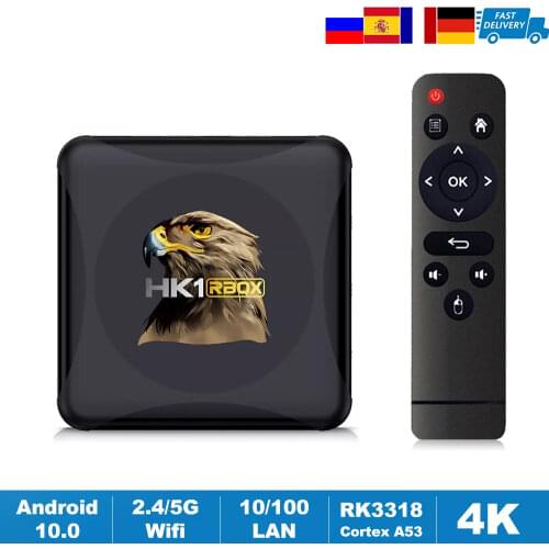 HK1RBOX Android 10.0 Smart TV Box RK3318 2.4G/5G Wifi BT 4.0 4K Media Player HK1 RBOX R1 MINI Google Set Top Box DDR3 2GB 4GB